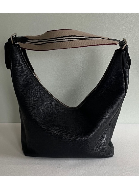 Handbags - Black Pebbled Hobo Bag